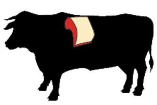beef rib cow illustration