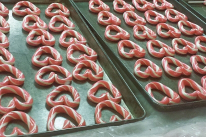 homemade candy cane hearts from Morgan County